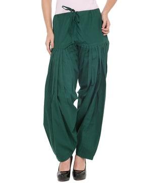 mid-rise patiala pant with tie-up