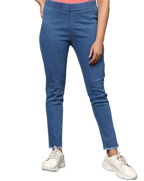 mid-rise relaxed fit jeggings