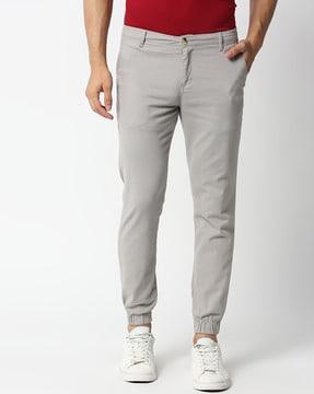 mid-rise relaxed fit jogger pants