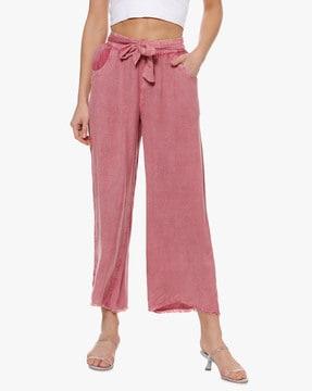 mid rise relaxed fit trousers