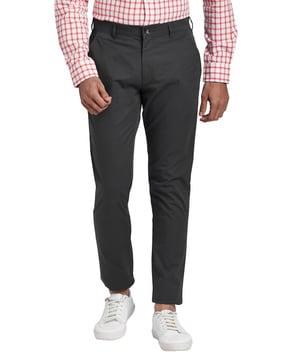 mid-rise relaxed fit trousers