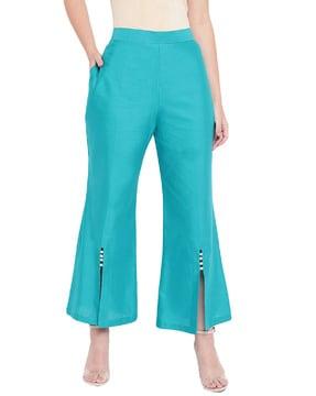 mid rise relaxed fit trousers