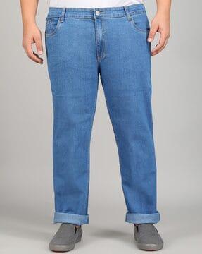 mid-rise relaxed jeans