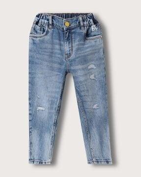 mid-rise relaxed jeans