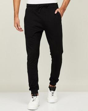 mid-rise ribbed track pants