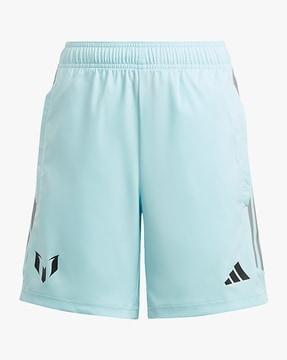mid-rise shorts with contrast banding