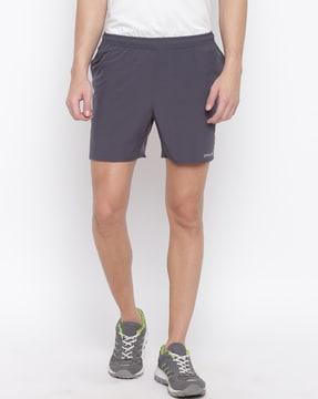 mid rise shorts with elasticated waistband