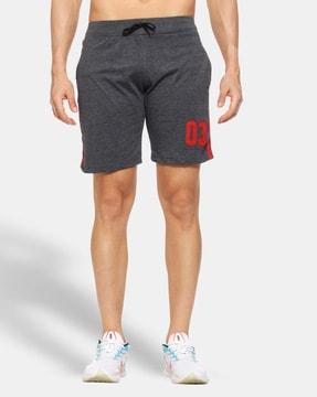 mid-rise shorts with expandable waist