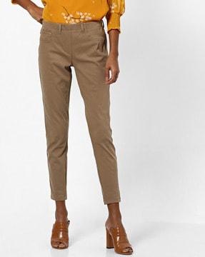 mid-rise skinny cropped treggings