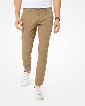 mid-rise skinny fit chinos