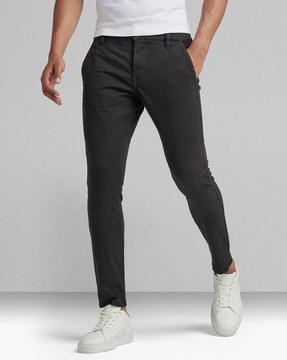 mid-rise skinny fit chinos