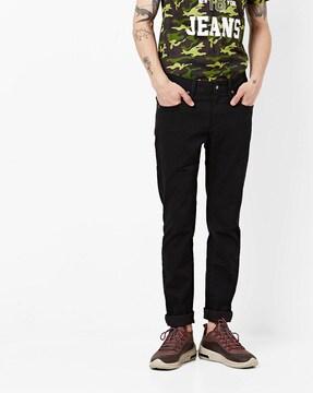 mid-rise skinny fit jeans