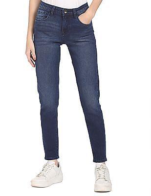 mid rise skinny fit jeans