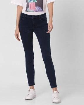 mid-rise skinny fit jeggings