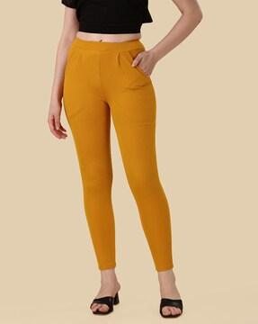 mid rise skinny fit pants