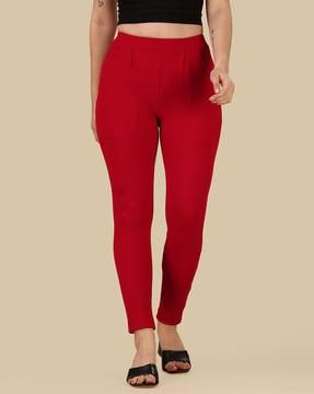 mid rise skinny fit pants