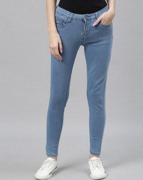 mid-rise skinny jeans