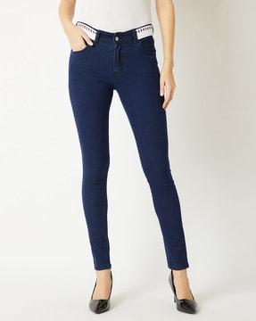 mid-rise skinny jeans