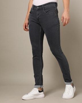 mid-rise skinny jeans