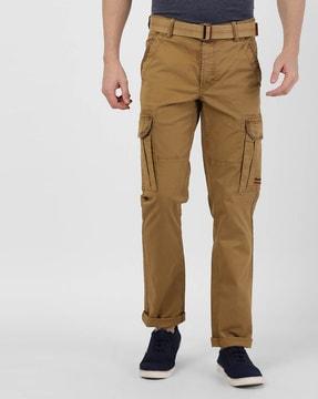 mid-rise slim fit cargo pants