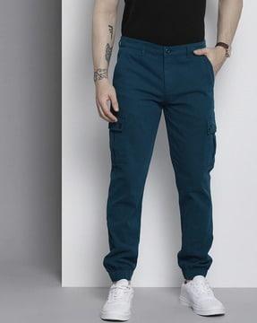 mid-rise slim fit cargo pants