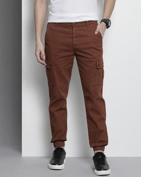 mid-rise slim fit cargo pants