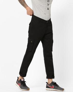 mid-rise slim fit cargo pants