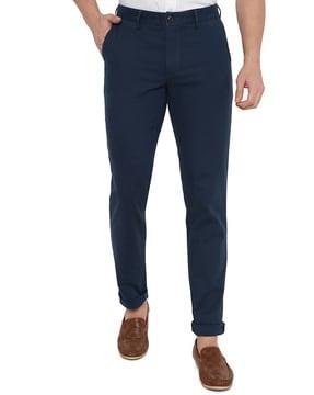 mid-rise slim fit chinos pants