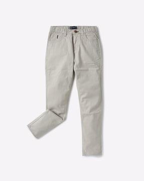 mid-rise slim fit chinos