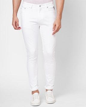 mid-rise slim fit jeans