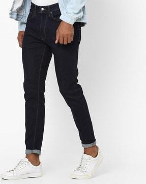 mid-rise slim fit jeans