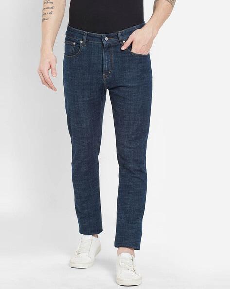 mid-rise slim fit jeans