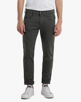 mid-rise slim fit jeans