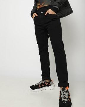 mid-rise slim fit jeans