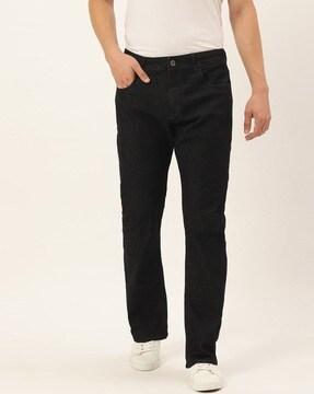 mid-rise slim fit jeans