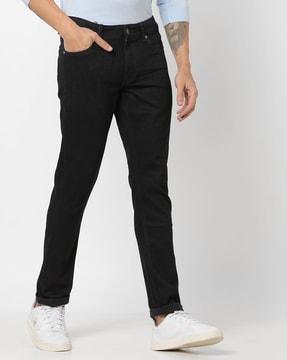 mid-rise slim fit jeans