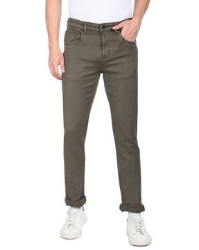 mid rise slim fit jeans