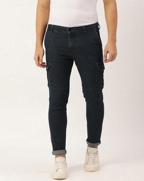 mid-rise slim fit jeans