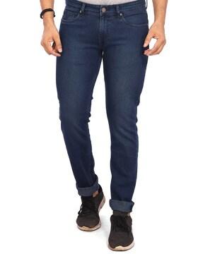 mid rise slim fit jeans