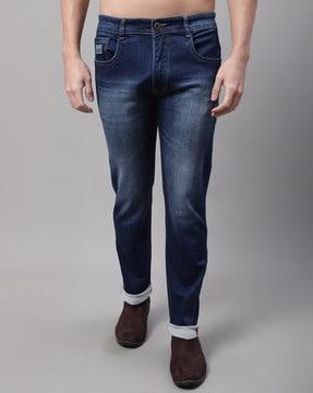 mid rise slim fit jeans