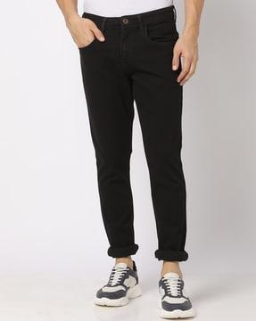 mid-rise slim fit jeans