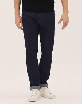 mid-rise slim fit jeans