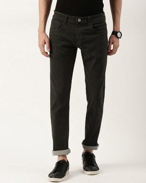 mid-rise slim fit jeans