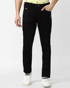 mid-rise slim fit jeans