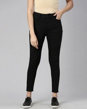 mid-rise slim fit jeans