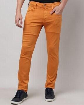 mid-rise slim fit jeans