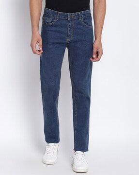 mid-rise slim fit jeans