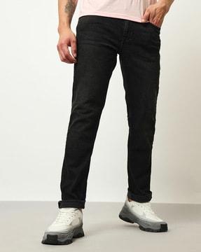 mid-rise slim fit jeans