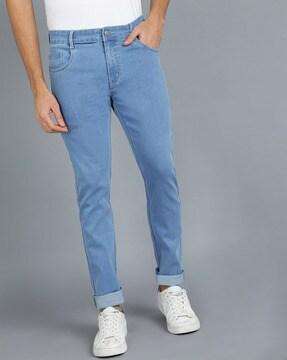 mid-rise slim fit jeans