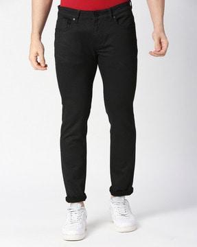 mid-rise slim fit jeans